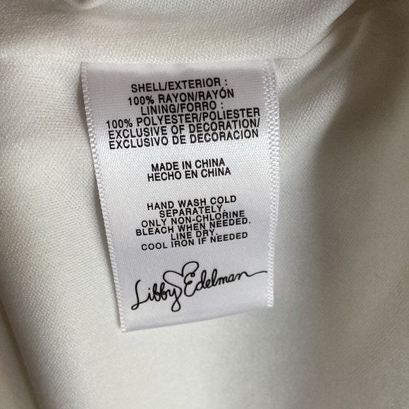 Libby Edelman Women’s White Lace Y2K Handkerchief Dress Size Large Bridal Party - Picture 6 of 9